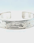 Bracelet - Sterling Silver - 1/2" - Bear & Salmon