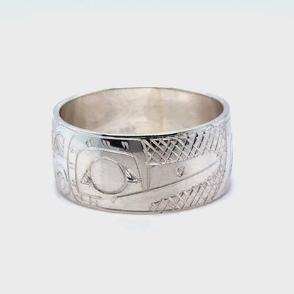 Ring - Sterling Silver - 3/8" - Hummingbird