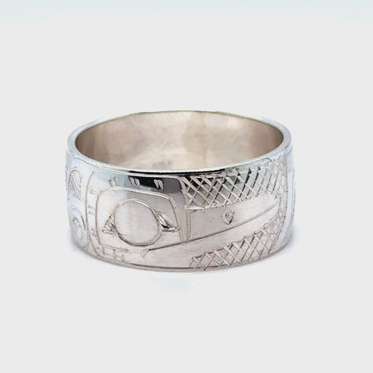 Ring - Sterling Silver - 3/8" - Hummingbird