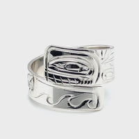 Ring - Sterling Silver - Wrap - Orca - size 9.25