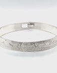 Bangle - Sterling Silver - 3/8" - Orca Moon Hummingbird