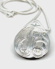 Pendant - Sterling Silver - Teardrop - Hummingbird