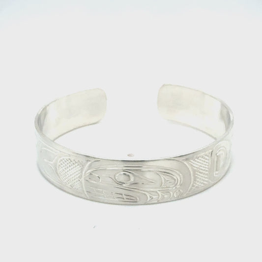Bracelet - Sterling Silver - 1/2" - Orca - Shorter Length
