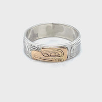 Ring - Gold and Silver - 1/4" - Eagle - Size 8