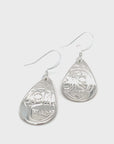 Earrings - Sterling Silver - Teardrop - Eagle