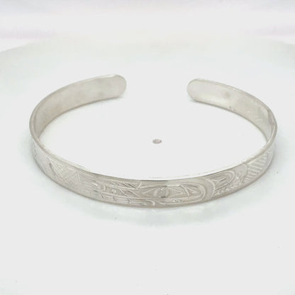 Bracelet - Sterling Silver - 1/4" - Wolf - Shorter Length