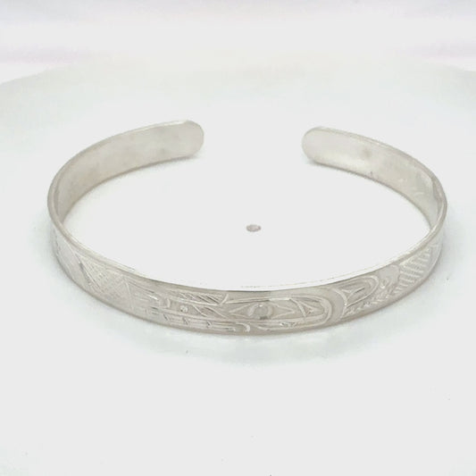 Bracelet - Sterling Silver - 1/4" - Wolf - Shorter Length