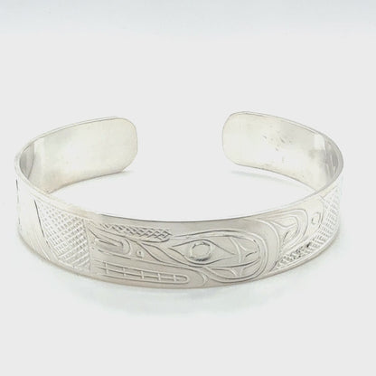 Bracelet - Sterling Silver - 1/2" - Wolf