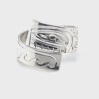 Ring - Sterling Silver - Wrap - Orca - size 9