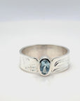 Ring - Sterling Silver - Sky Blue Topaz - Raven - Size 8.5