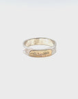 Ring - Gold and Silver - 3/16" - Salmon - Size 7