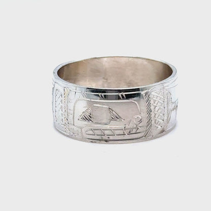 Ring - Sterling Silver - 3/8" - Orca