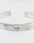Bracelet - Sterling Silver - 3/8" - Bear & Salmon