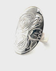Ring - Sterling Silver - Oval - Frog - size 8.5
