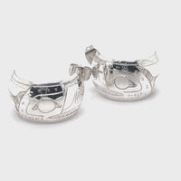 Earrings - Sterling Silver - Half Hoop - 1/2" - Eagle