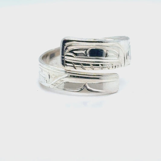 Ring - Sterling Silver - Wrap - 1/4" - Orca
