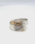 Ring - Gold and Silver - 3/16" - Wrap - Eagle - Size 7.5