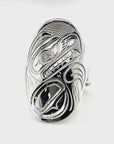 Ring - Sterling Silver - Oval - Bear - size 9.5