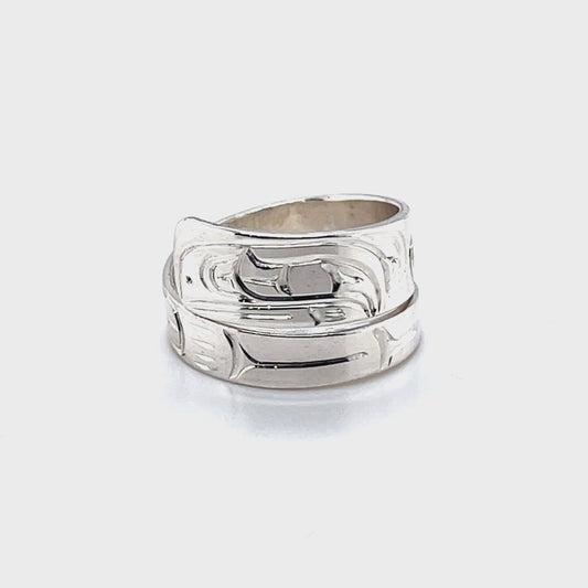 Ring - Sterling Silver - Wrap - Raven - Size 7.5