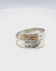 Ring - Gold and Silver - 3/16" - Wrap - Eagle - Size 8