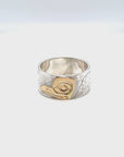 Ring - Gold and Silver - 3/8" - Hummingbird - Size 7