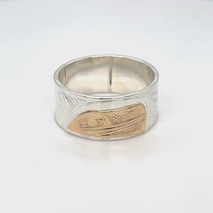 Ring - Gold & Silver - Hummingbird - Size 8.25