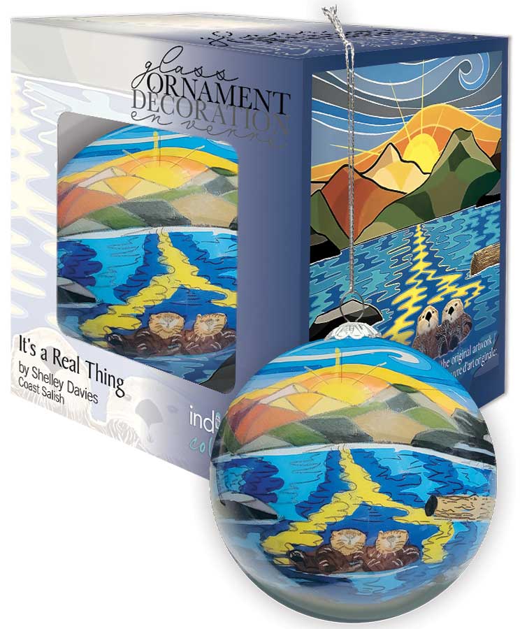 Ornament - Glass - It's a Real Thing (Otters)