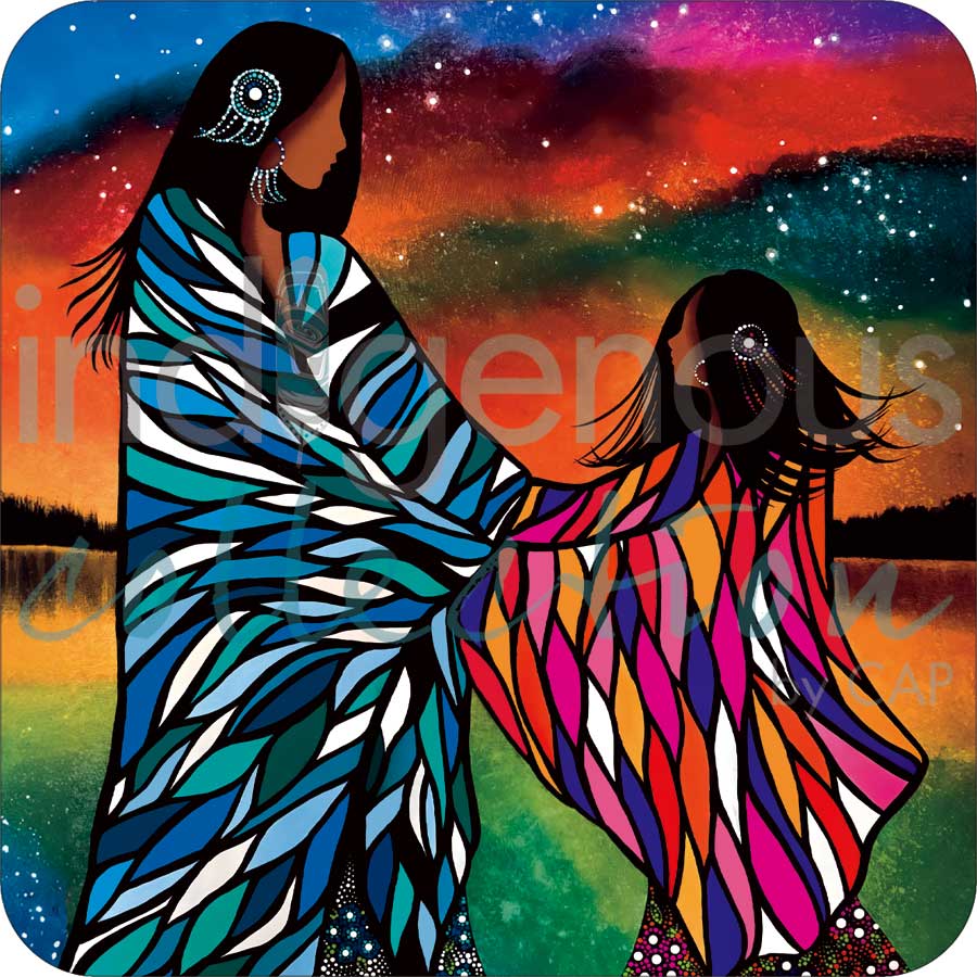 Coasters - Cork - Set of 4 - Mother & Daughter