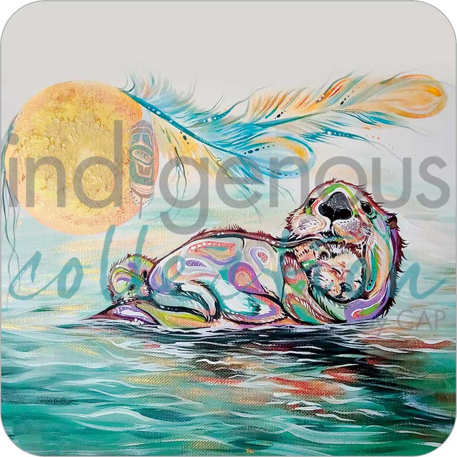 Coasters - Cork - Set of 4 - *Otter Family