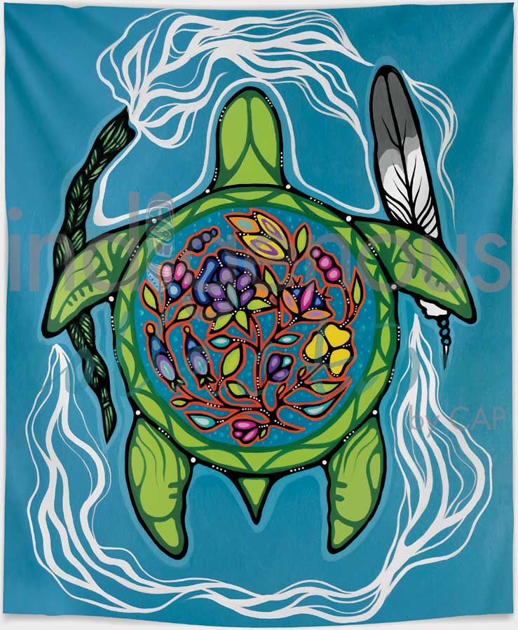 Blanket - Fleece - Prayers for Turtle Island