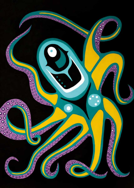 Card - Yellow Calf - Moonlight Octopus - 6x9