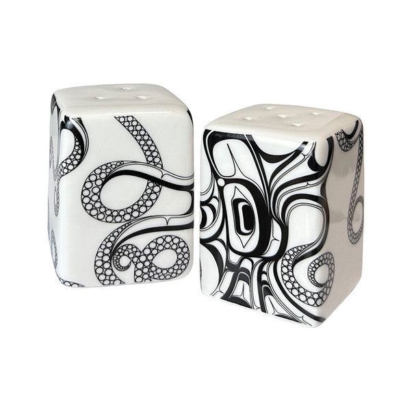 Salt & Pepper Shaker Set - Ceramic - Octopus (Nuu)