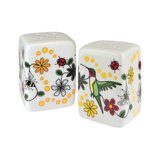 Salt & Pepper Shaker Set - Ceramic - Hummingbird (Nenookaasi)
