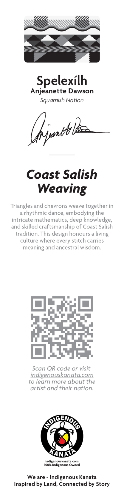 Bookmark - Coast Salish Weaving - Red