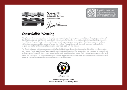 Card - Coast Salish Weaving (Red) - 5x7