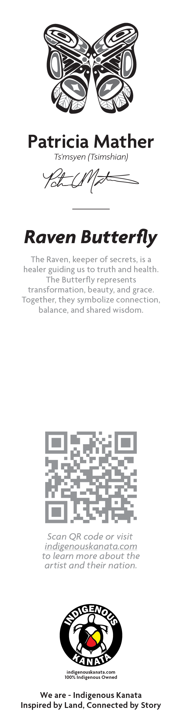 Bookmark - Raven Butterfly