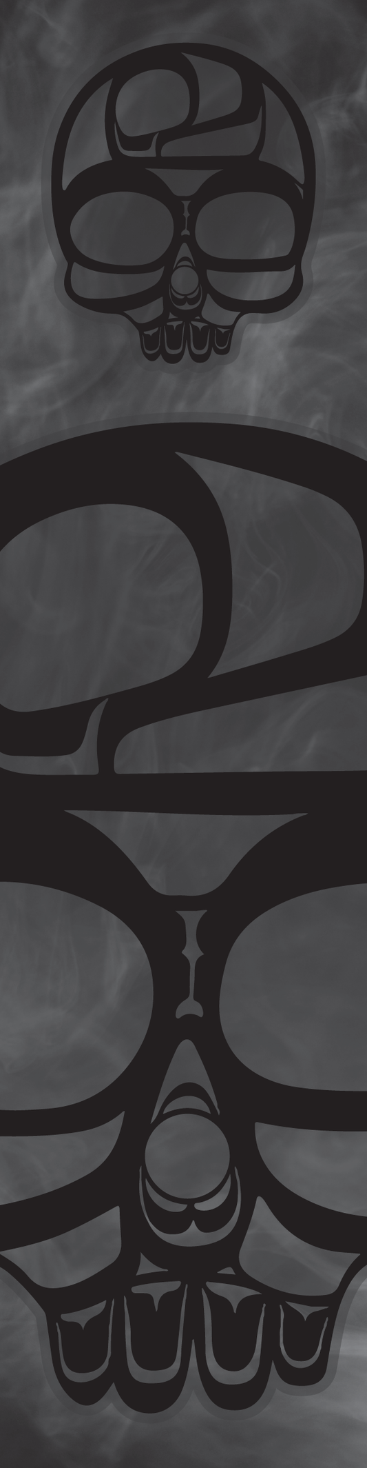Bookmark - Skull - Charcoal