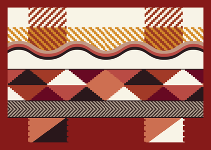 Card - Coast Salish Weaving (Red) - 5x7
