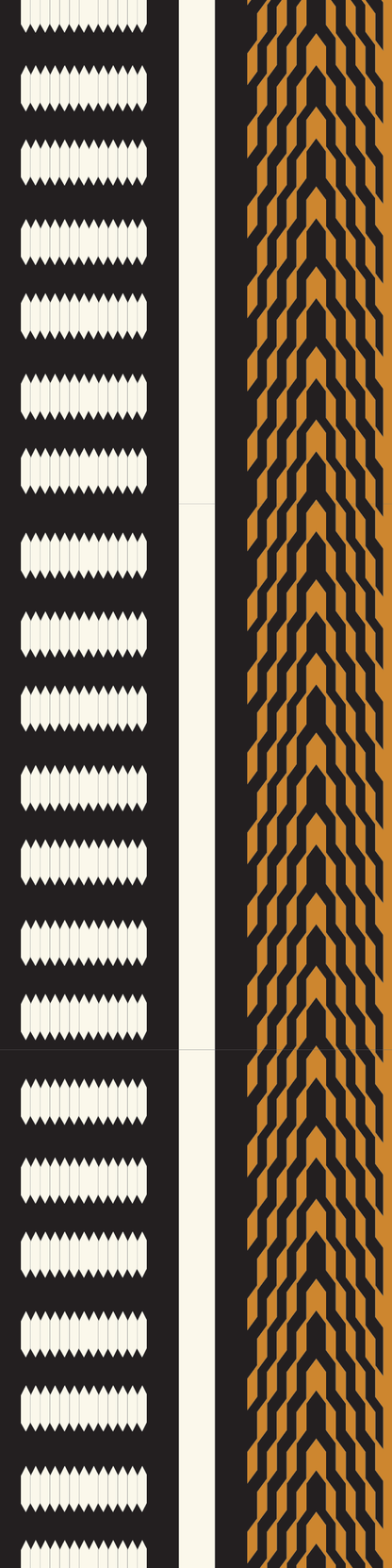 Bookmark - Coast Salish Weaving - Black & Gold