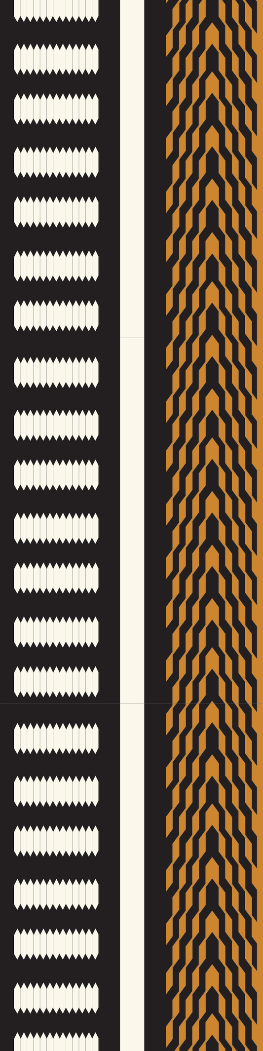 Bookmark - Coast Salish Weaving - Black & Gold