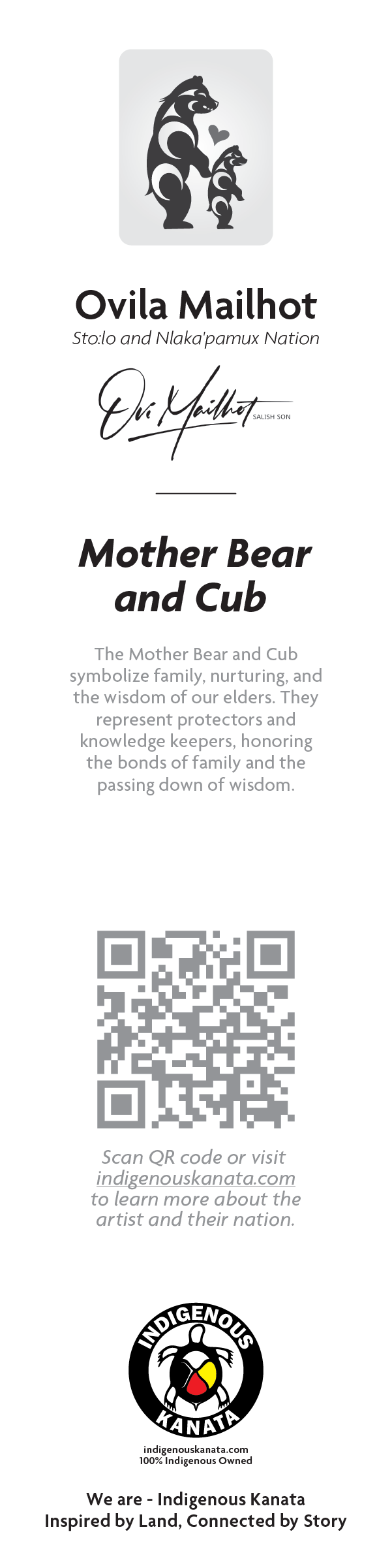 Bookmark - Mother Bear and Cub