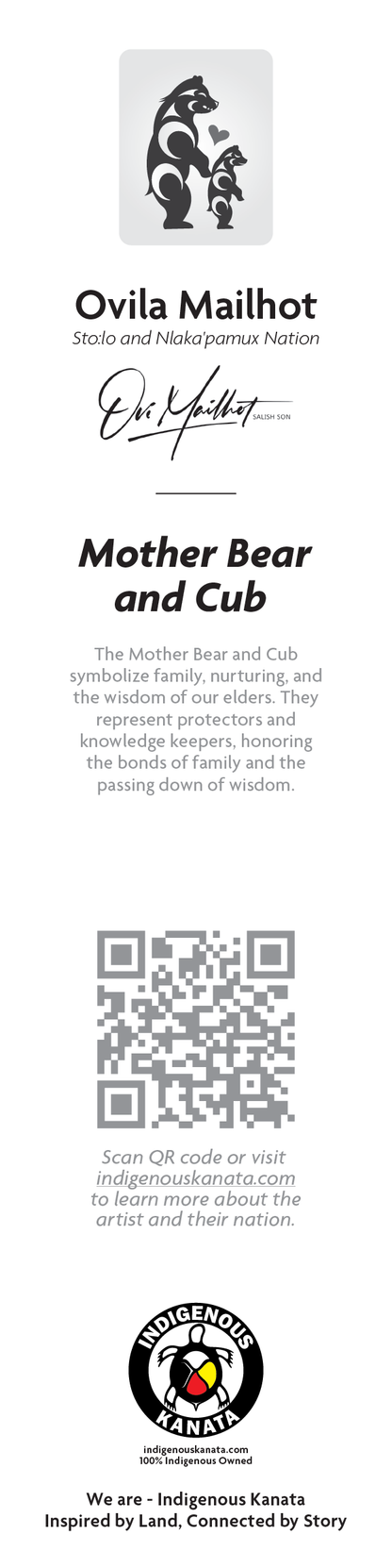 Bookmark - Mother Bear and Cub