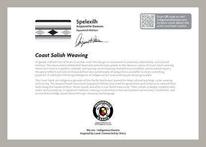 Card - Coast Salish Weaving (Grey) - 5x7