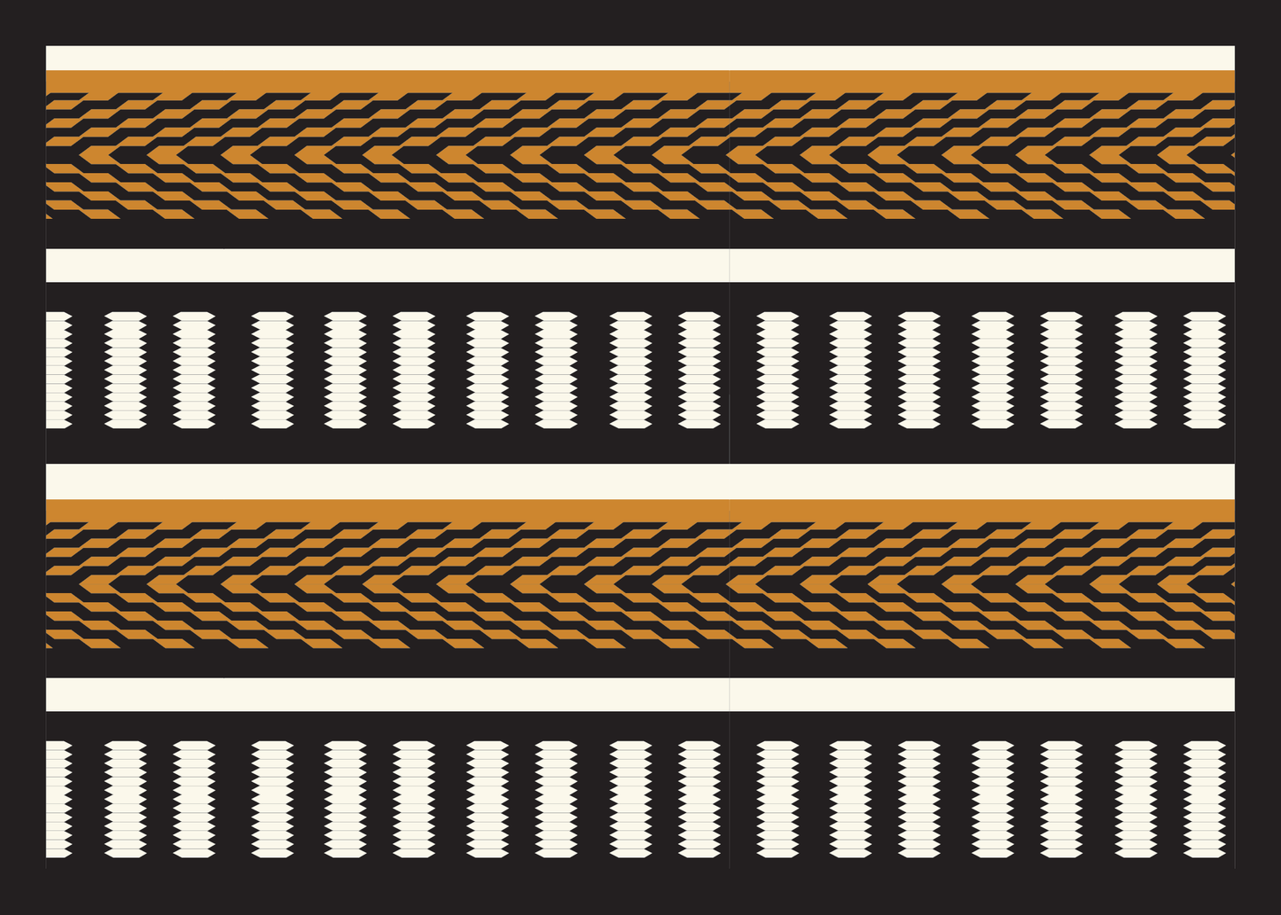 Card - Coast Salish Weaving (Black & Gold) - 5x7