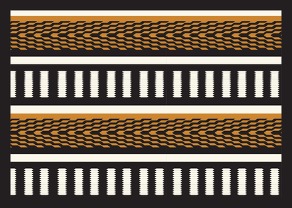Card - Coast Salish Weaving (Black & Gold) - 5x7