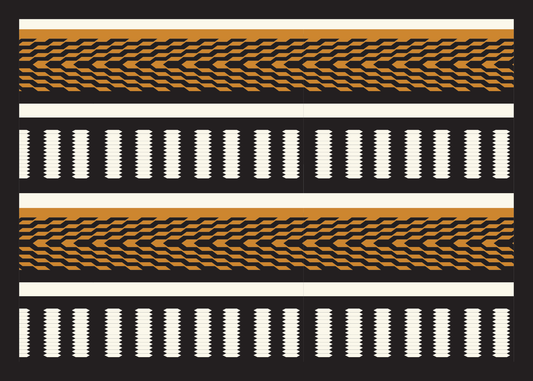 Card - Coast Salish Weaving (Black & Gold) - 5x7