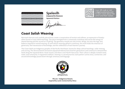 Card - Coast Salish Weaving (Yellow) - 5x7