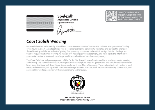 Card - Coast Salish Weaving (Yellow) - 5x7
