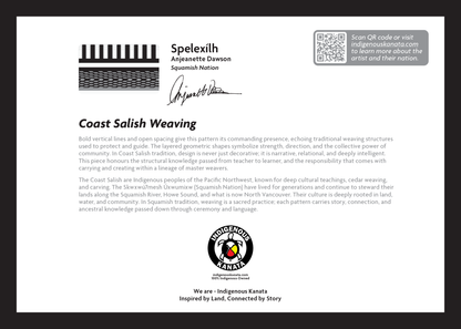 Card - Coast Salish Weaving (Black & Gold) - 5x7