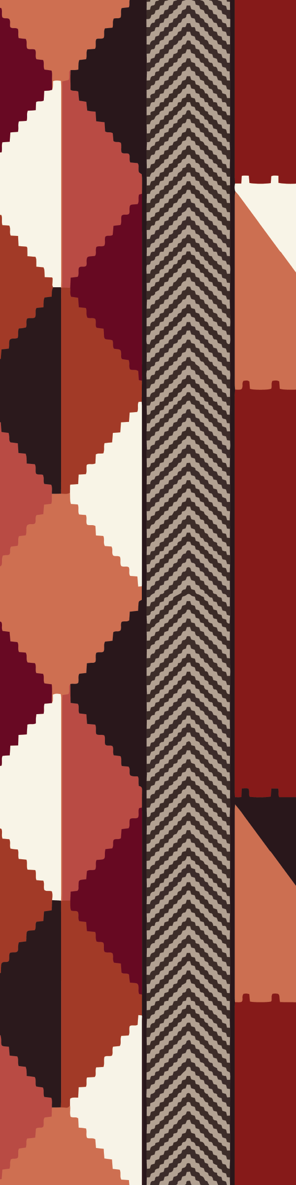 Bookmark - Coast Salish Weaving - Red